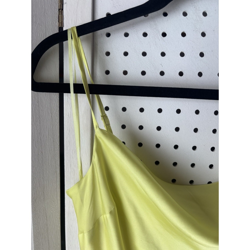 NWT $108 Express Maxi Slip Dress Yellow Women's XS Spaghetti Strap - Picture 2 of 13